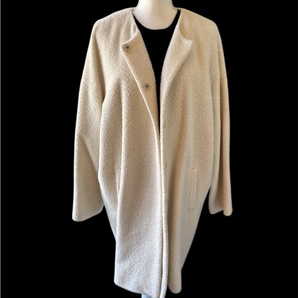 Eileen Fisher Jackets & Blazers - Eileen Fisher  Fischer Project Cream oversized Textured Coat size XL